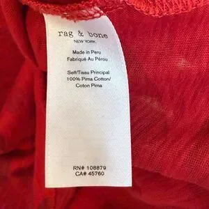 rag bone Tops Rag Bone Camo Tee In Red Size Medium Womens